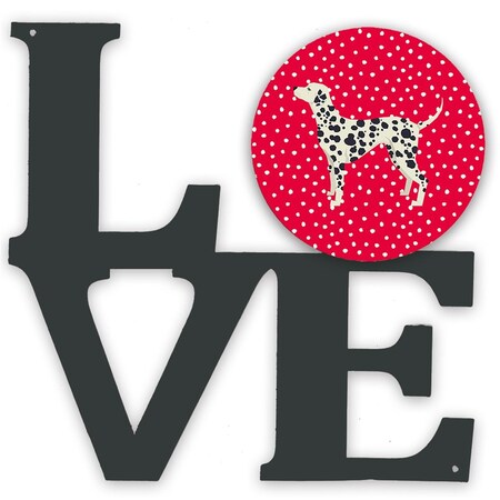Carolines Treasures 11.5 x 11.75 in. Dalmatian Love Metal Artwork Wall Decor CK5924WALV